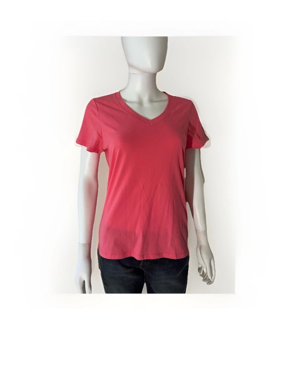 NWT DKNY SPORT Coral Pink Cotton Polyester Blend Short Sleeve Tshirt S/P